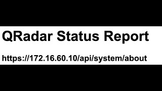 QRadar Status Report [upl. by Kenay816]