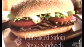 Jack in the Box Thin Sliced Sirloin Sandwich Commercial 1992 [upl. by Neibaf]