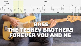 The Teskey Brothers Forever You And Me bass cover  lesson full TABS in the description [upl. by Cardwell]