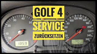 Golf 4 Service zurücksetzen Reset the service on a Golf 4 [upl. by Siriso]