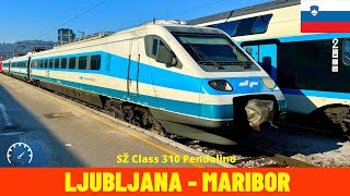 Cab Ride Ljubljana  Maribor ICS PendolinoSlovenian Railways Slovenia train drivers view in 4K [upl. by Wiburg395]