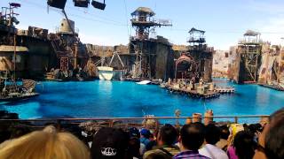 Waterworld show at Universal Studios LA June 01 2013 HD [upl. by Adlesirk]