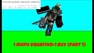 So I tried 1 Math Equation1 Buy in Roblox Bedwars Part 1 [upl. by Nyliuqcaj]