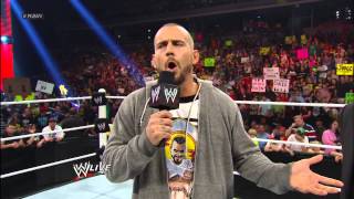 While addressing the WWE Universe CM Punk walks away Raw April 15 2013 [upl. by Sile]