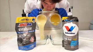 AMSOIL vs Valvoline Gear Oil 75W140 Cold Flow Test [upl. by Shieh454]