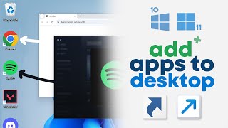 How to ADD Apps to Desktop on Windows 11  10 [upl. by Damara464]