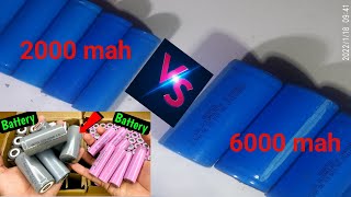 lithium 32650 6000 mah battery Vs 186502000mah battery [upl. by Ayal]