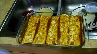 Kicked Up Pork Enchiladas recipe Homemade enchilada sauce [upl. by Bidget199]