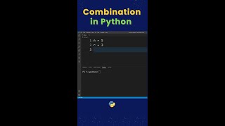 How to Evaluate Combination in Python  C n r  Expression shorts python combination [upl. by Leinad]