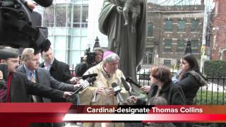 Cardinaldesignate Thomas Collins Press Conference [upl. by Ayoj]