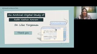 An ArchivalDigital Staudy of Rabbi Nathan Amram  Dr Lilac Torgeman [upl. by Ikcaj330]