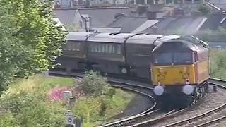 Railways British RailwaysRails over the River Usk featuring The Royal Train  Newport 2003 [upl. by Mialliw]