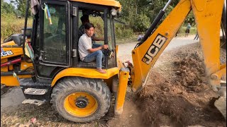 A JCB Operator Uprooting Bamboo In A Village JCB 3DX Working Video [upl. by Ximenez]