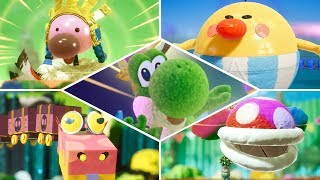 Yoshis Crafted World  All Bosses No Damage [upl. by Ardnoel]