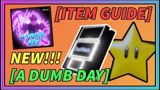 NEW  UPDATED ITEM GUIDE  A DUMD DAY  FULL ITEMS IN GAME ADD [upl. by Nehr499]