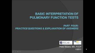 Part 4  Interpretation of PFTs [upl. by Acemahs]