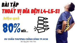 Bài tập thoát vị đĩa đệm L4 L5 S1 hiệu quả cho người bị đau lưng dưới Khớp Việt Official [upl. by Odelle]