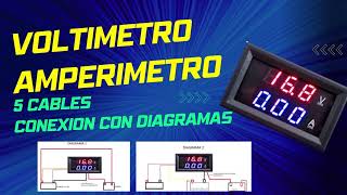 Conectar Voltimetro Amperimetro De 5 Cables Voltimetro 3 Cables Amperimetro 2 Cables Con Diagramas [upl. by Bysshe34]