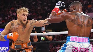 Jake Paul VS Tyron Woodley FIGHT Highlights [upl. by Lanita]