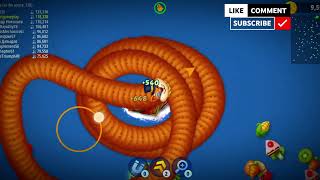 worms zone io game play  100000 longest  new achievement  wormszoneio game play [upl. by Aleka]