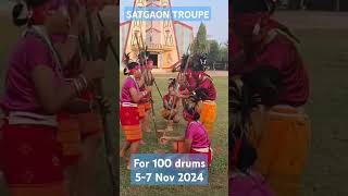 Satgaon wangala troupe practice100 drums festival 2024100drums [upl. by Irtimed]