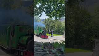 Steam train crosses the road at Gilfach du [upl. by Ennylyak]