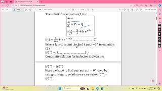 Transient Analysis Numerical By Direct Solution Method  ECM and Electric circuit Theory  Part 1 [upl. by Eniamahs]