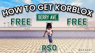 How to get KORBLOX LEG for FREE in BERRY AVENUE Tutorial [upl. by Hanoj]