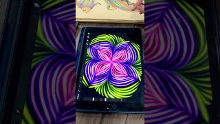 Satisfying Mandala Art 🩷💜💚 relaxing mandalaart digitalart satisfying trending procreate [upl. by Thorlay15]