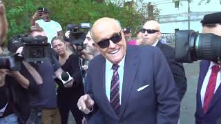 Rudy Giuliani Arrives at Court Talks with Media  NYC [upl. by Lewan]