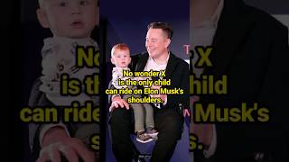 No wonder X is the only child can ride on Elon Musks shoulders celebrity ElonMusk [upl. by Ierna]