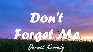 Dermot Kennedy  Dont Forget Me Lyrics [upl. by Eatnahc]