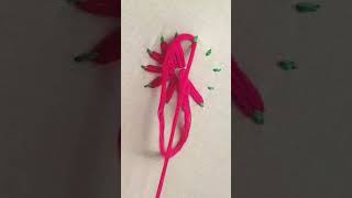 simple flower hand embroidery tutorial [upl. by Nnahoj]