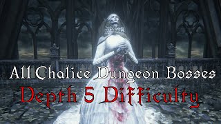 Bloodborne All Depth 5 Chalice Dungeon Bosses [upl. by Lenard225]