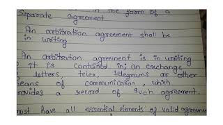 ARBITRATION AGREEMENT  ESSENTIAL AND KINDS OF ARBITRATION AGREEMENT NOTES PART2 [upl. by Erika]