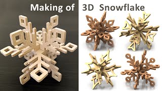 Christmas decoration Making of 3D Snowflake [upl. by Dahl]