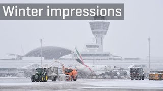 Flughafen München im Winter  Munich Airport in Winter [upl. by Acirea509]