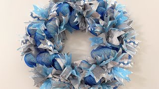 Make this beautiful wreath yourself  Wreath DIY Wreath Tutorial  Winter Wreath  Christmas Wreath [upl. by Alliber859]