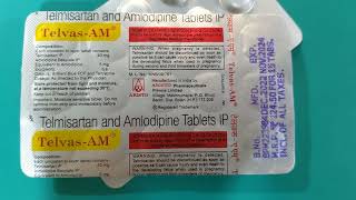 Telvas AM Tablets  Telmisartan and amlodipine tablets ip [upl. by Atinob]