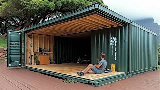 Man Builds Amazing DIY Container Home with Foldable Terrace  LowCost Housing PLAHOUSECONTAINER [upl. by Koran]