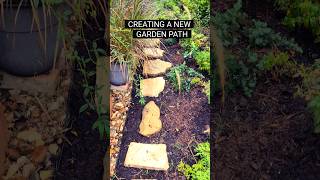 Creating A New Garden Path garden flagstone gardenpath gardenproject diy diyproject diygarden [upl. by Aleetha]