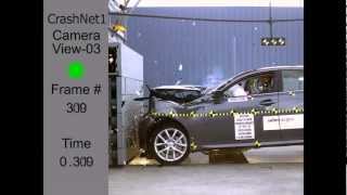 Lexus IS  IS250  IS350  2013  Frontal Crash Test  NHTSA  CrashNet1 [upl. by Ahsaf]