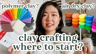 ⭐️ Types of Crafting Clay for Beginners ⭐️ Polymer Clay vs Air Dry [upl. by Hawken]