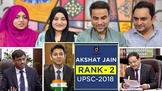 UPSC Topper Mock Interview Akshat Jain Rank  2  UPSC  Interview Question And Answer  Reaction [upl. by Eleets724]