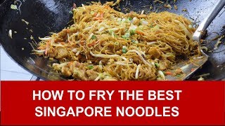 How to fry the best Singapore noodles rice vermicelli [upl. by Enrobso]