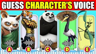 🔊CRAZIEST Guess The Kung Fu Panda 4 Animation Movie characters By their Voice  Po Shifu Tigress [upl. by Noffihc]