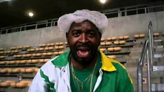 Bloemfontein Celtic Super Fan Botha wishing Celtic luck tomorrow [upl. by Eenhpad]