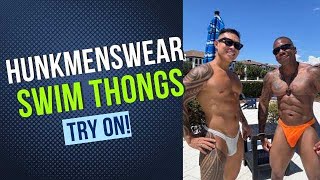 Bodybuilder tries on Hunkmenswear Thong EP146 [upl. by Kironde186]