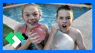 AMAZING WATER WUBBLE WATER BALLOON BALLS Day 1846  Clintustv [upl. by Eiralav]