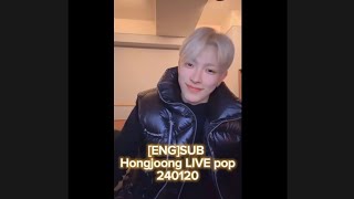 ENGSUB Hongjoong LIVE pop 240120 Hongjoongs reaction to the unit MVs [upl. by Reifel370]